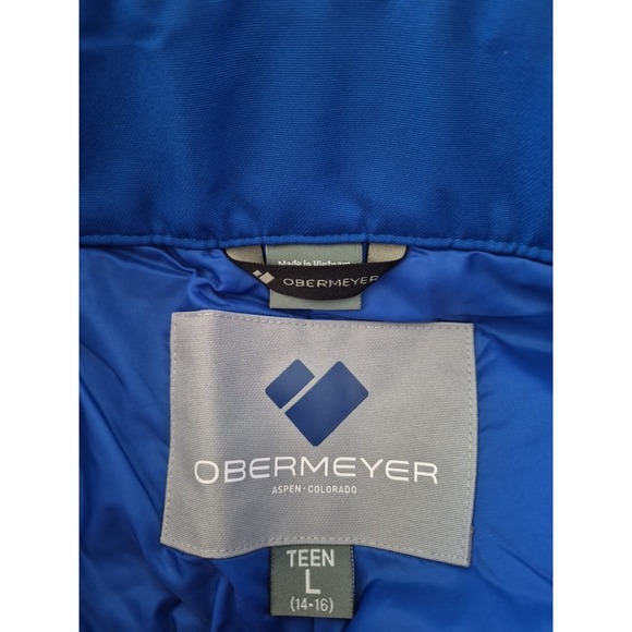 Obermeyer Ski Pants Teen Boys L (14/16) Summit Blue Brisk Extend Wear System NEW - Picture 5 of 12